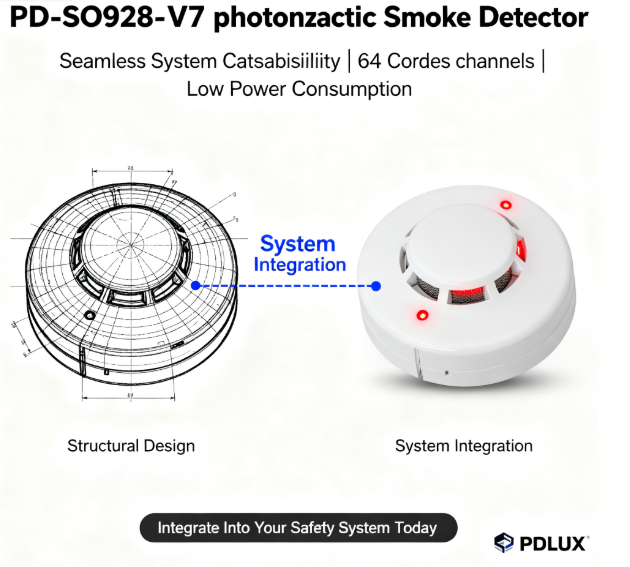 PDLUX tərəfindən Smart Fire təhlükəsizliyi: PD-SO928-V7 Fotoelektrik tüstü detektoru buraxıldı