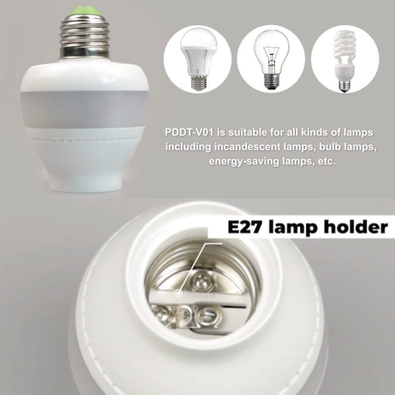 PDLux PDDT V01 5,8 GHz Mikrodalğalı Sensor E27 Lampa Tutacağı